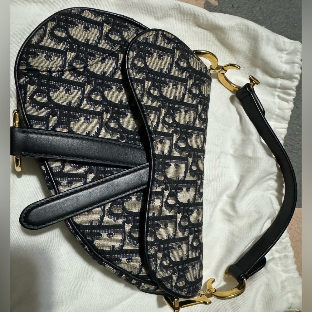 Christian Dior Oblique Saddle Mini Canvas bag